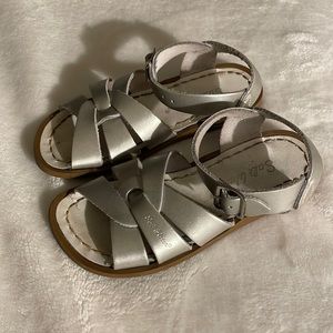 Silver saltwater sandals